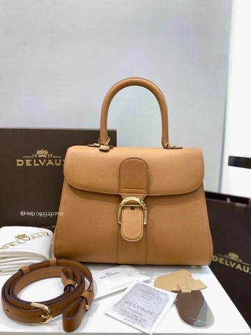 Delvaux Brillant MM 로데오 송아지 가죽 베지탈