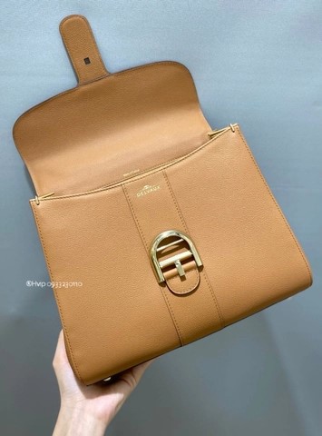 Delvaux Brillant MM 로데오 송아지 가죽 베지탈